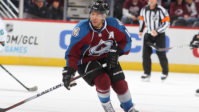 DENVER, CO - OCTOBER 28: of the Colorado Avalanche skates against the San Jose Sharks at the Pepsi Center on October 28, 2014 in Denver, Colorado. (Photo by Michael Martin/NHLI via Getty Images)