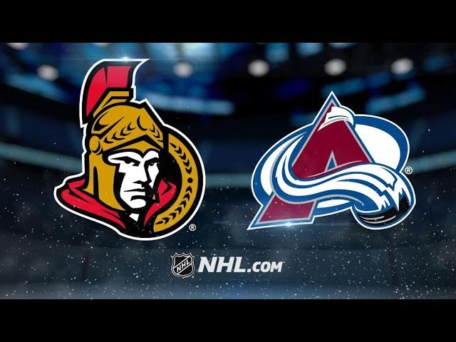 Ottawa Senators Vs Colorado Avalanche – Oct.26, 2018 | Game Highlights ...